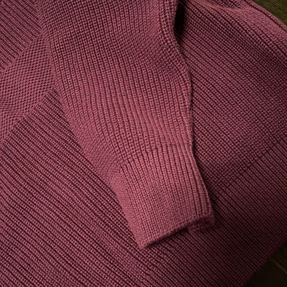 NWT New w/ Tag Men's Burgundy Maroon Zara Ribbed Crewneck Long Sleeve Sweater - Picture 6 of 8